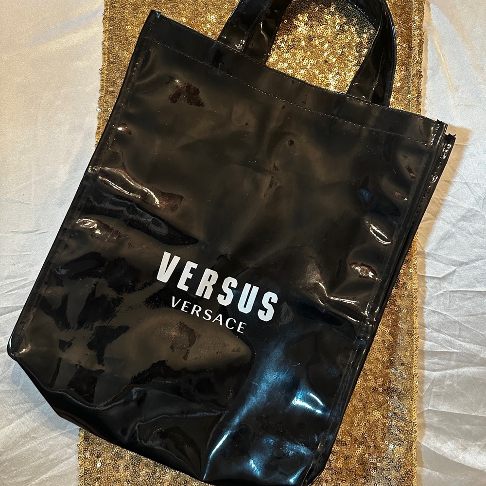 Versus Versace Shiny Black Tote Bag